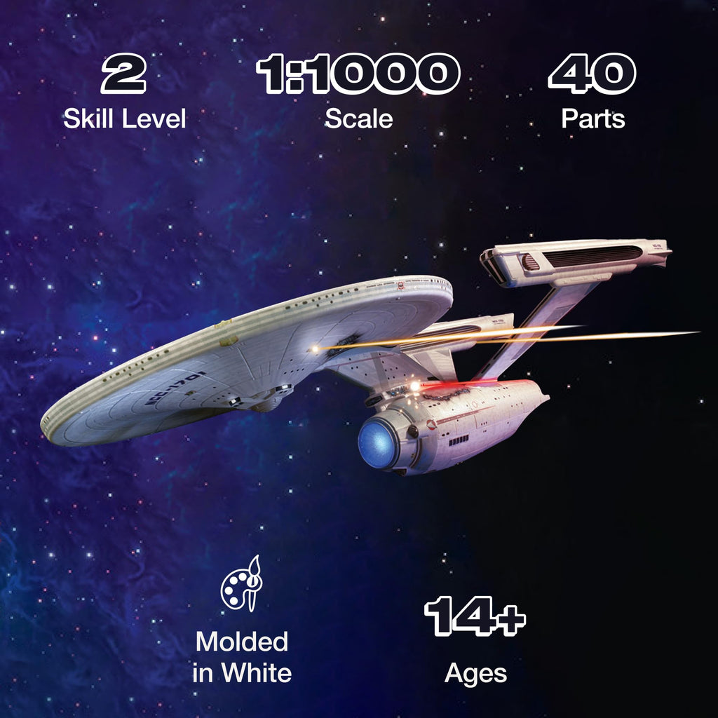 Polar Lights 974M 1/1000 Star Trek USS Enterprise Wrath Khan Model Kit