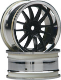HPI Racing 3286 Work XSA 02C Wheel 26mm Chrome/Black (3mm Offset)