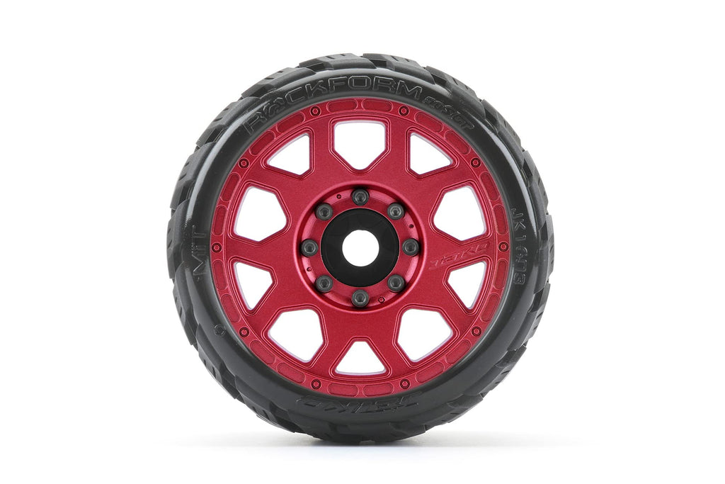 Jetko Tires 1603CRMSGBB2 1/8 SGT 3.8 EX-Rockform, Mounted on Metal Red Claw Rim,