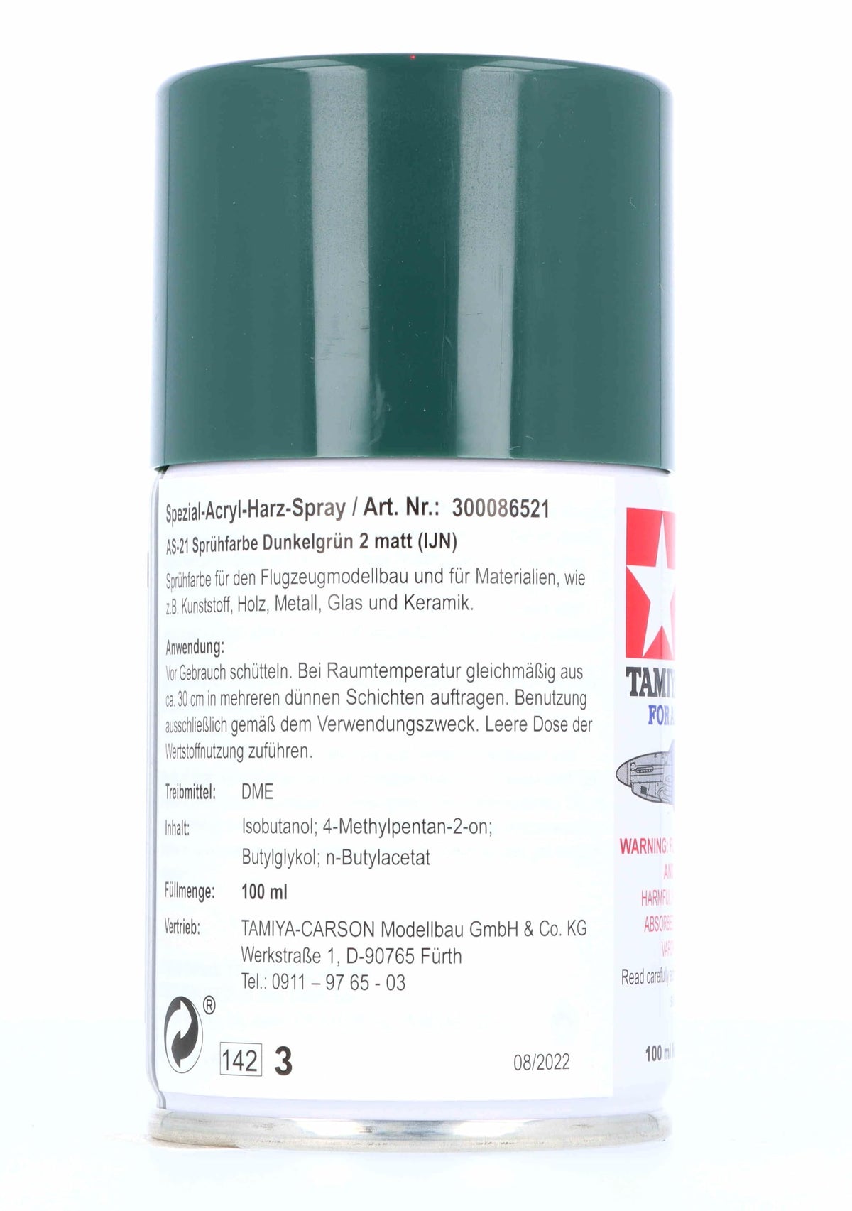 Tamiya 86521 Aircraft Spray AS-21 Dark Green 2 Acrylic