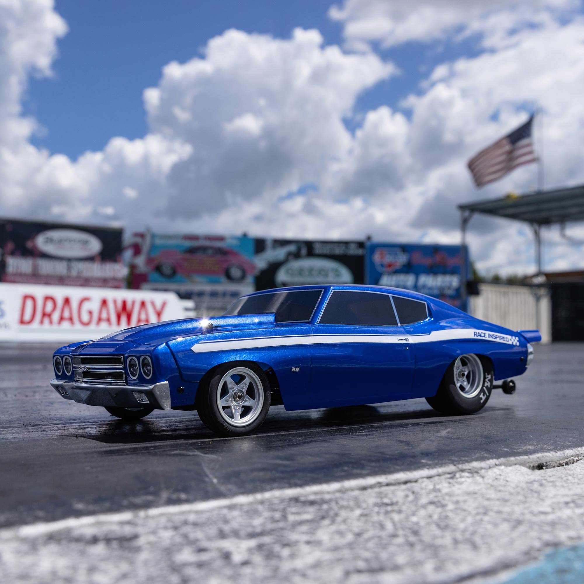 Losi LOS01023T1 1970 Chevelle 2WD Mini No Prep Drag Car Blue