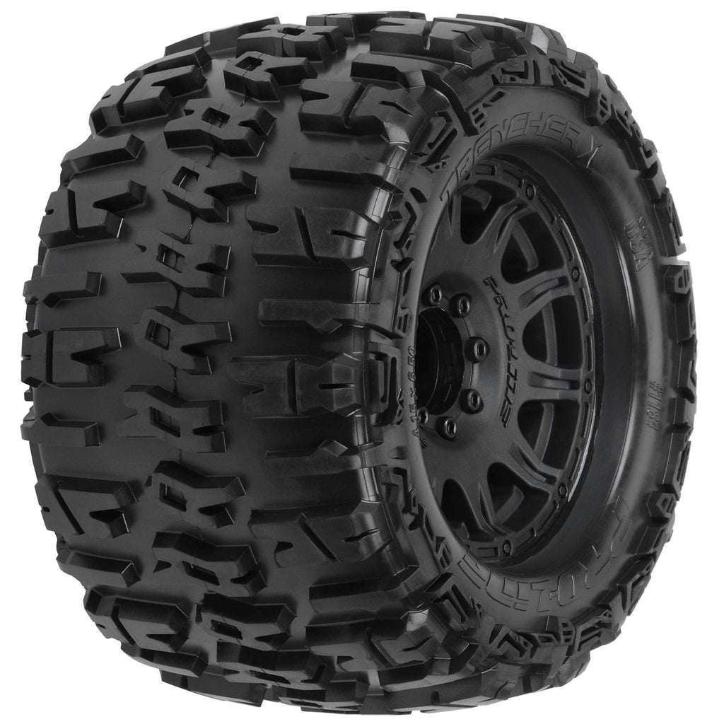 Pro-Line 118410-FINAL Trencher X 3.8 Mounted Raid Wheels 17mm MT F/R 2