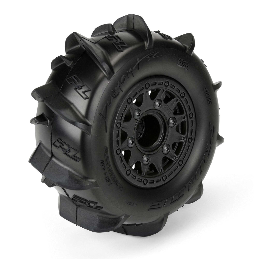 Pro-Line 1018510 Dumont Paddle SC 2.2"/3.0" Mounted Raid Black F/R