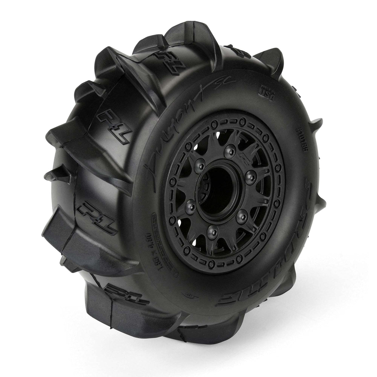 Pro-Line 1018510 Dumont Paddle SC 2.2"/3.0" Mounted Raid Black F/R
