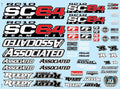 Team Associated 71180 RC10SC6.4 Decal Sheet