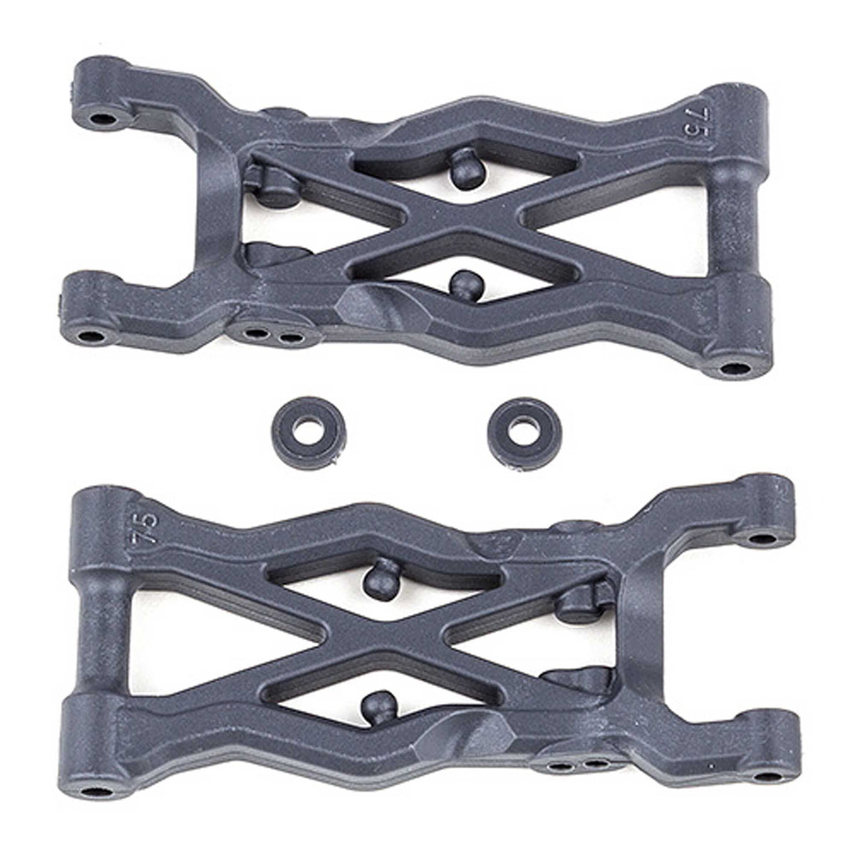 Team Associated 91856 Rear Suspension Arm, Hard, 75mm, Gray: RC10B6.2