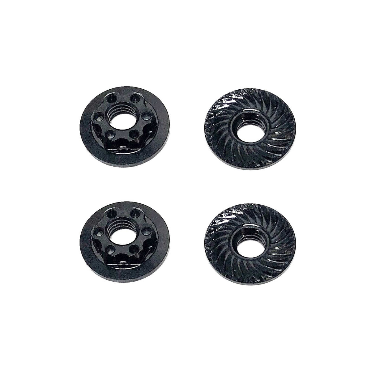 Team Associated 92254 FT Nuts, M4 Low Profile Wheel Nuts, black