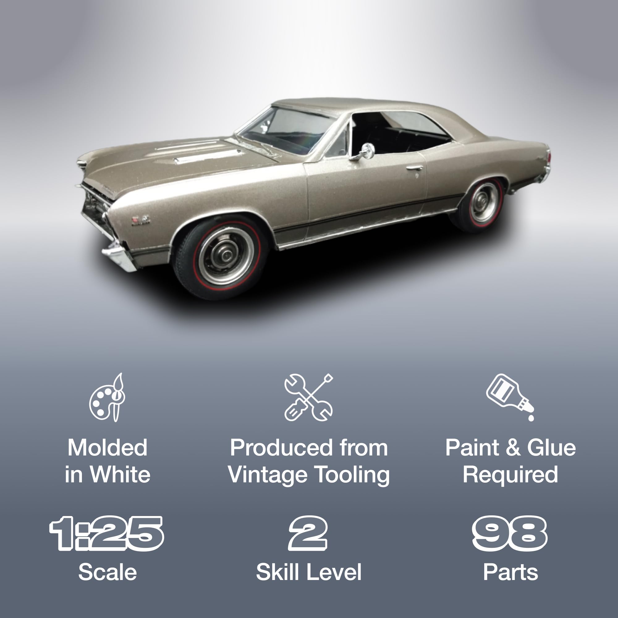 AMT 1388 1967 Chevrolet Chevelle SS396 1/25 Model Kit
