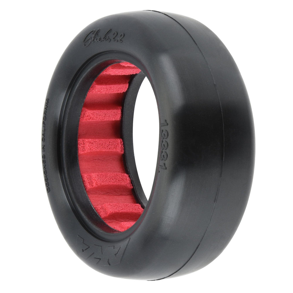AKA 13331CR 1:10 Buggy Slicks 2.2 4WD Front w/Red Inserts, Clay (2)