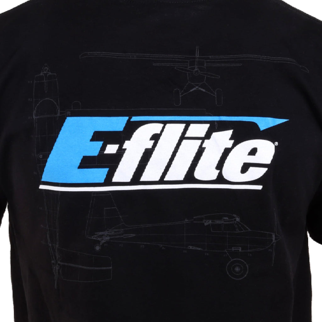 E-Flite EFLZ200M Eflite Timber Short Sleeve T-Shirt Black, Medium