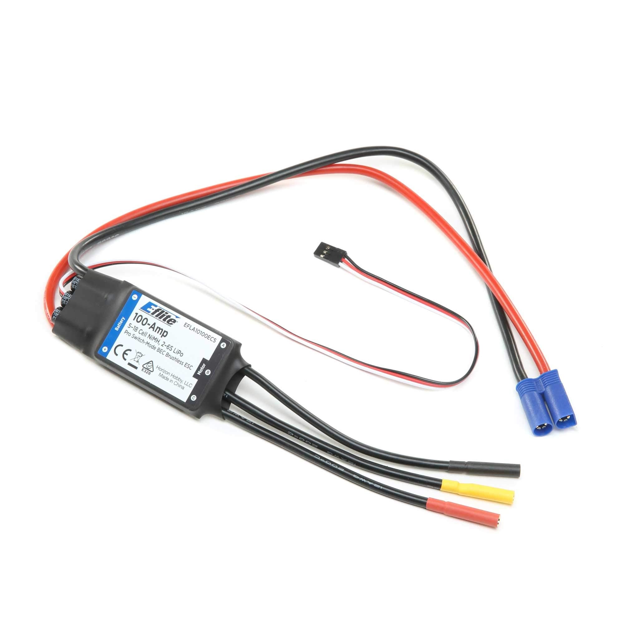 E-Flite EFLA10100AEC5 ESC: 100-Amp Pro Switch-Mode 5A BEC Brushless ESC