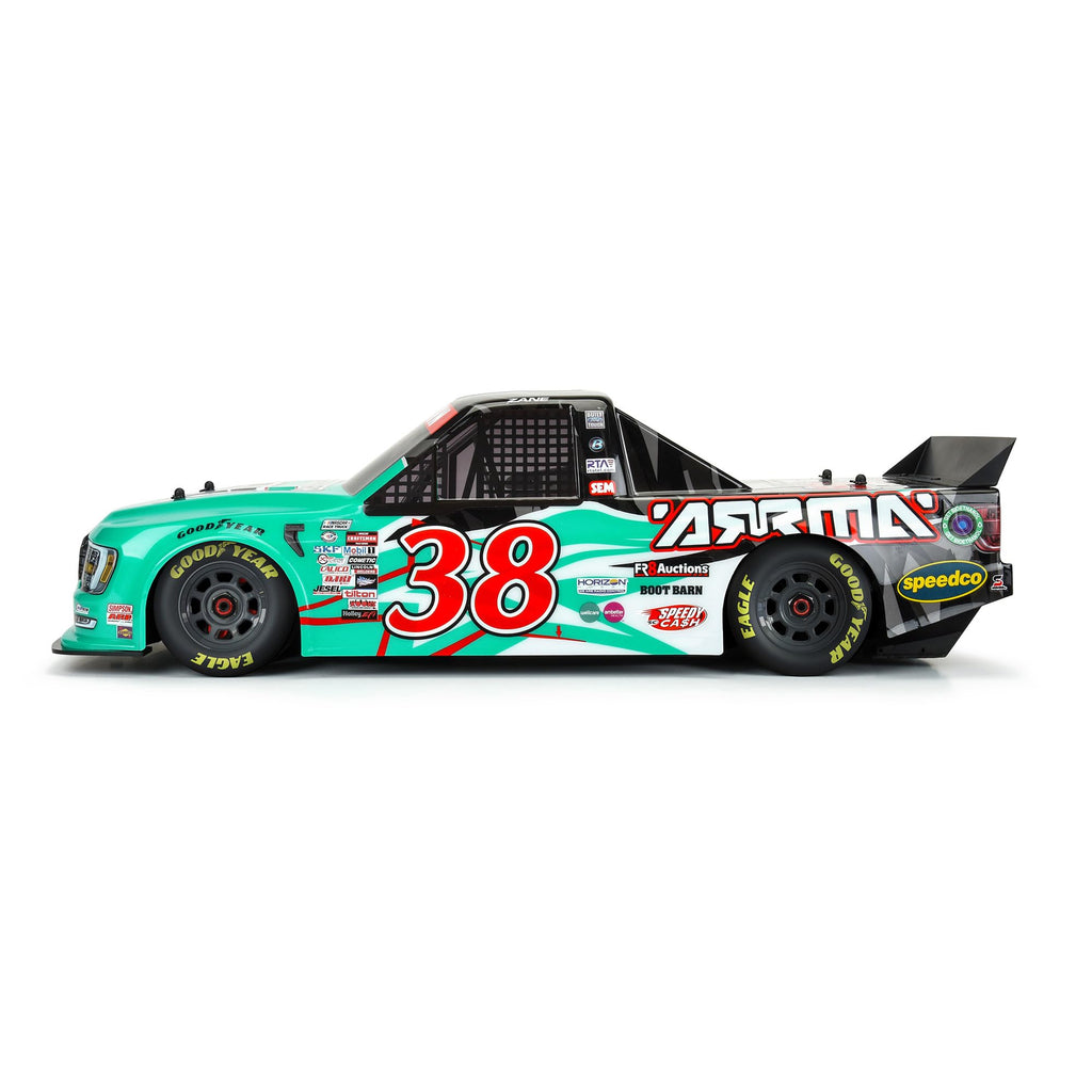 Arrma ARA410018 1/7 2023 NASCAR Ford F-150 No.38 LE Body (Teal): Infraction 6S