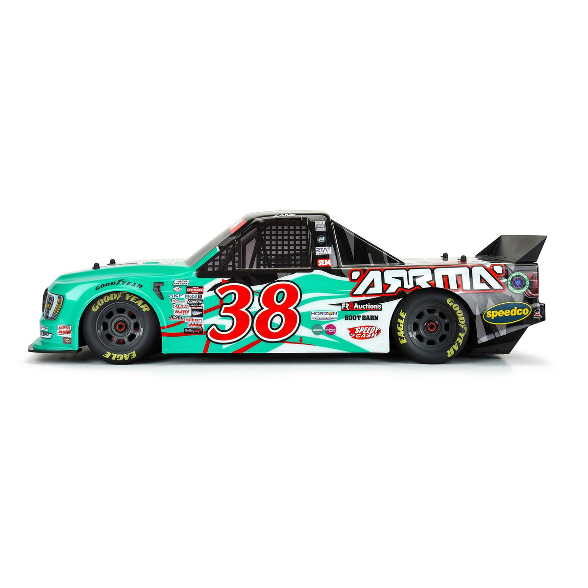 Arrma ARA410018 1/7 2023 NASCAR Ford F-150 No.38 LE Body (Teal): Infraction 6S