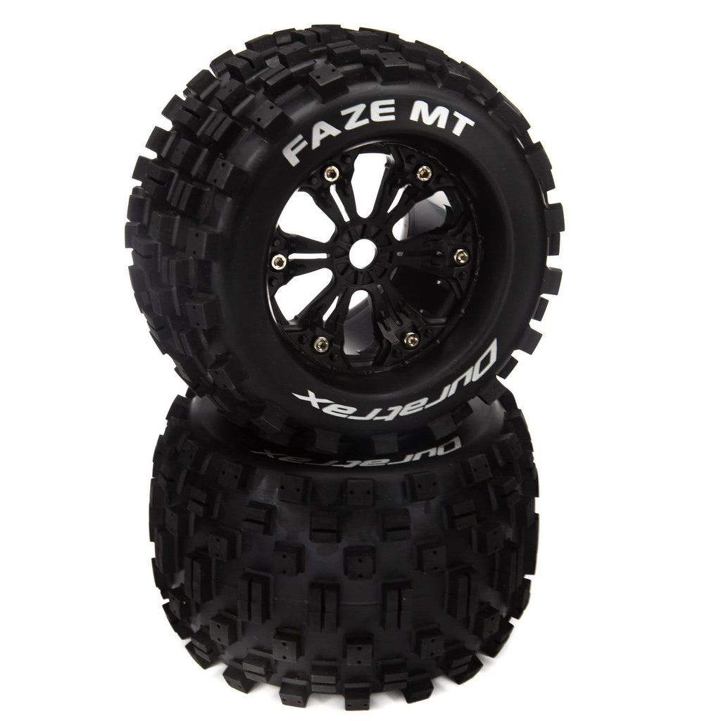 DuraTrax DTXC5582 FAZE 1/8 MT Mounted 0 Offset 17mm Black (2)