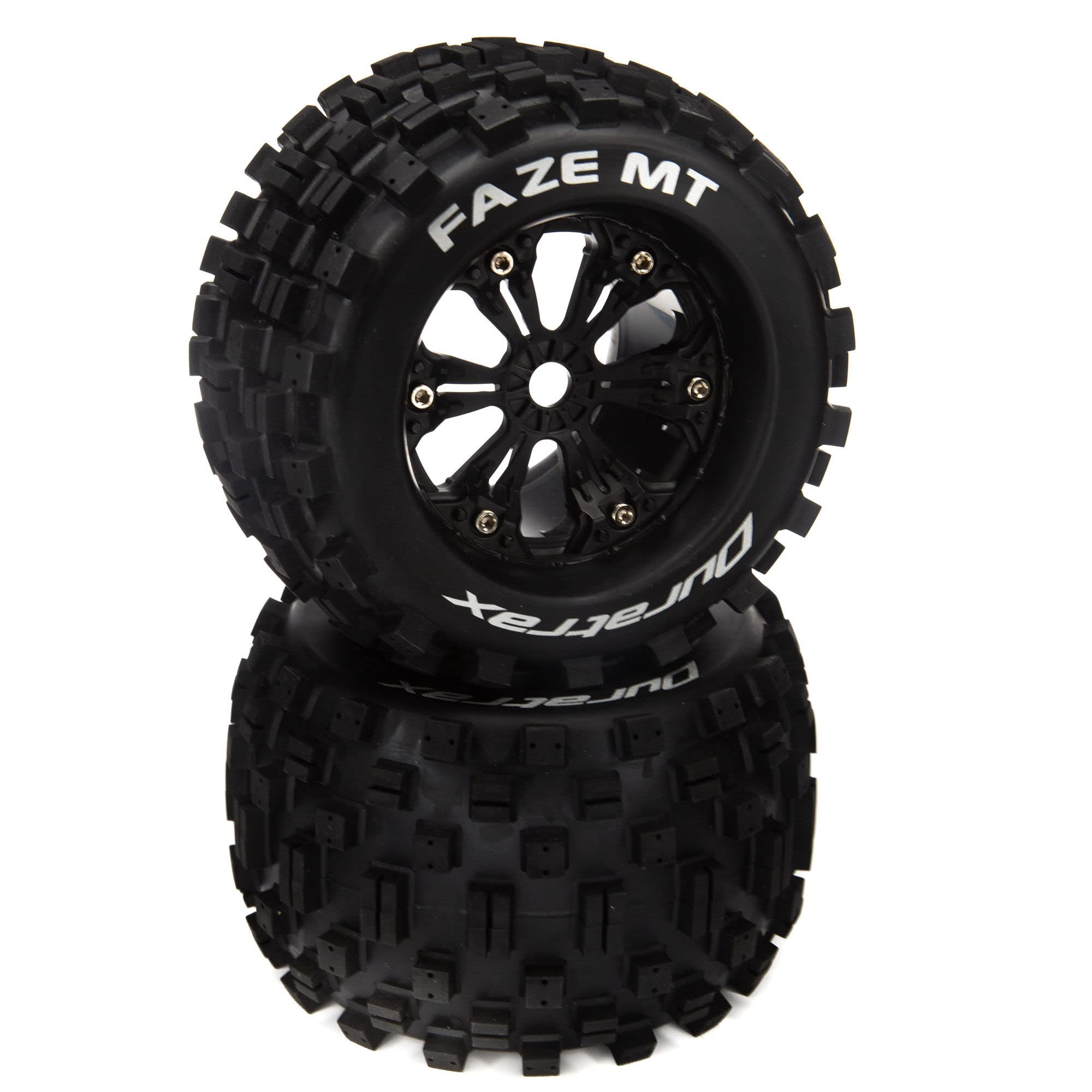 DuraTrax DTXC5582 FAZE 1/8 MT Mounted 0 Offset 17mm Black (2)
