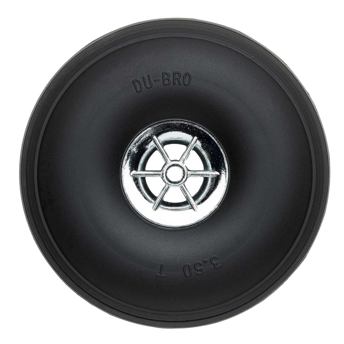 Du-Bro 350TC Treaded Chrome Wheels, 3-1/2" Diameter (2)