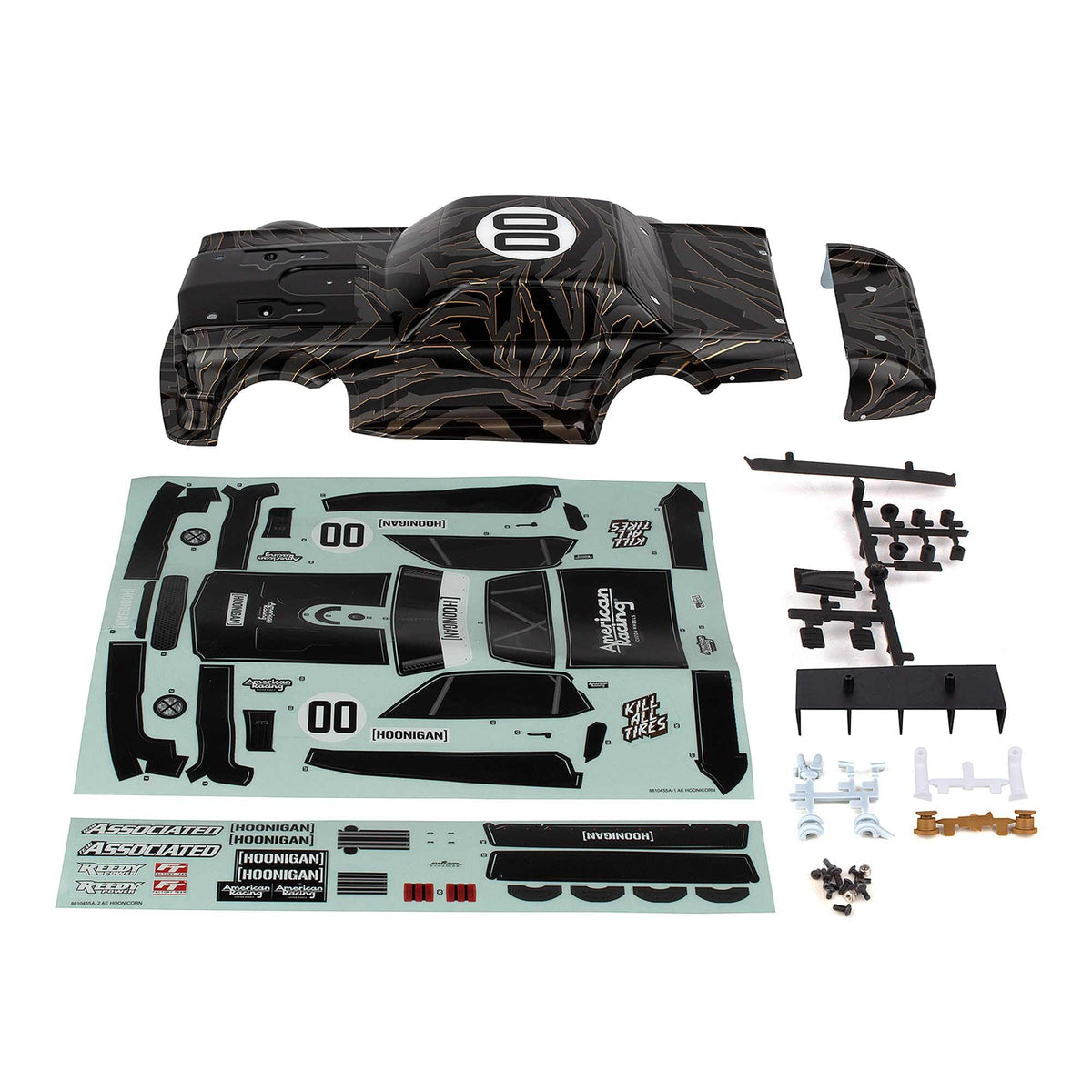 Team Associated 21566 Reflex 14R Hoonicorn Painted Body Set 1/14 RC