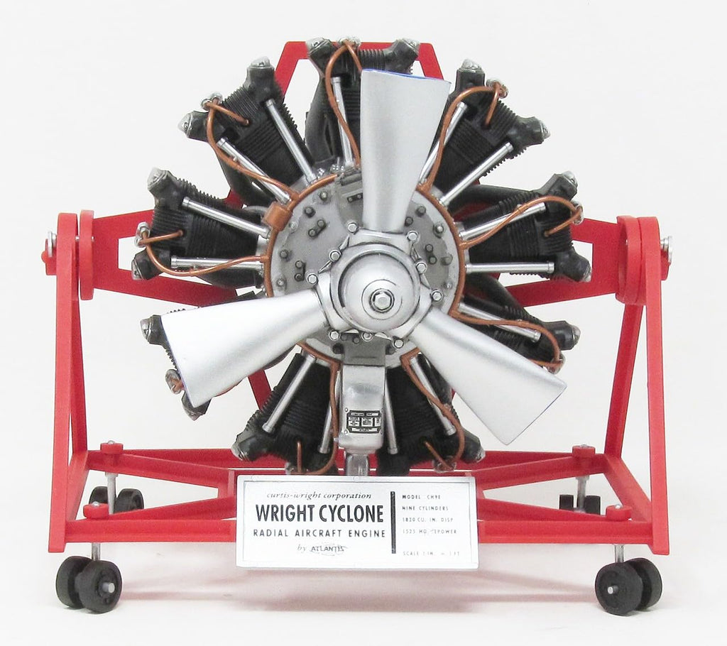 Atlantis M6052 Wright Cyclone 9 Radial Engine STEM 1:12 Model Kit
