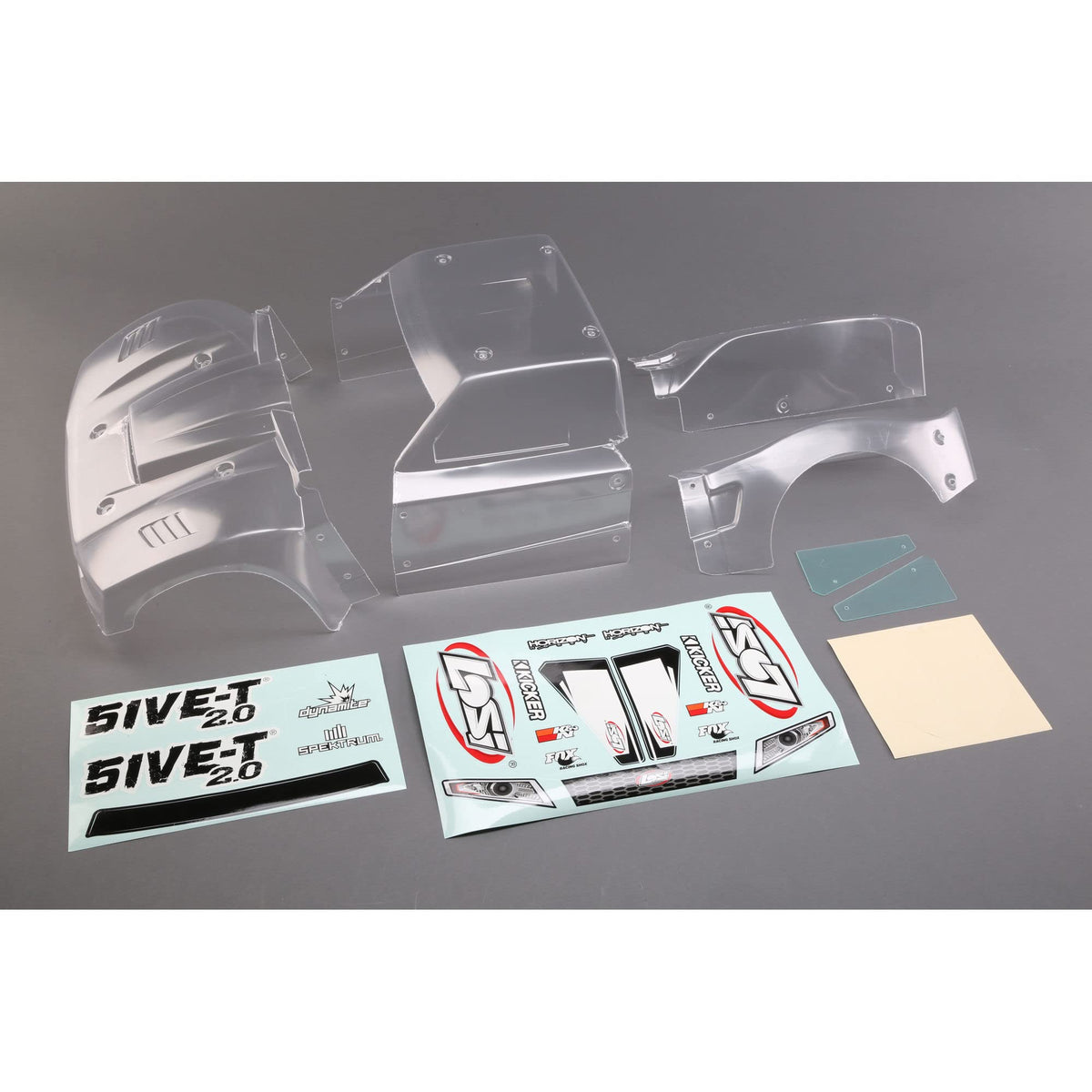 Losi LOS350006 Complete Body Set, Clear: 5ive-T 2.0
