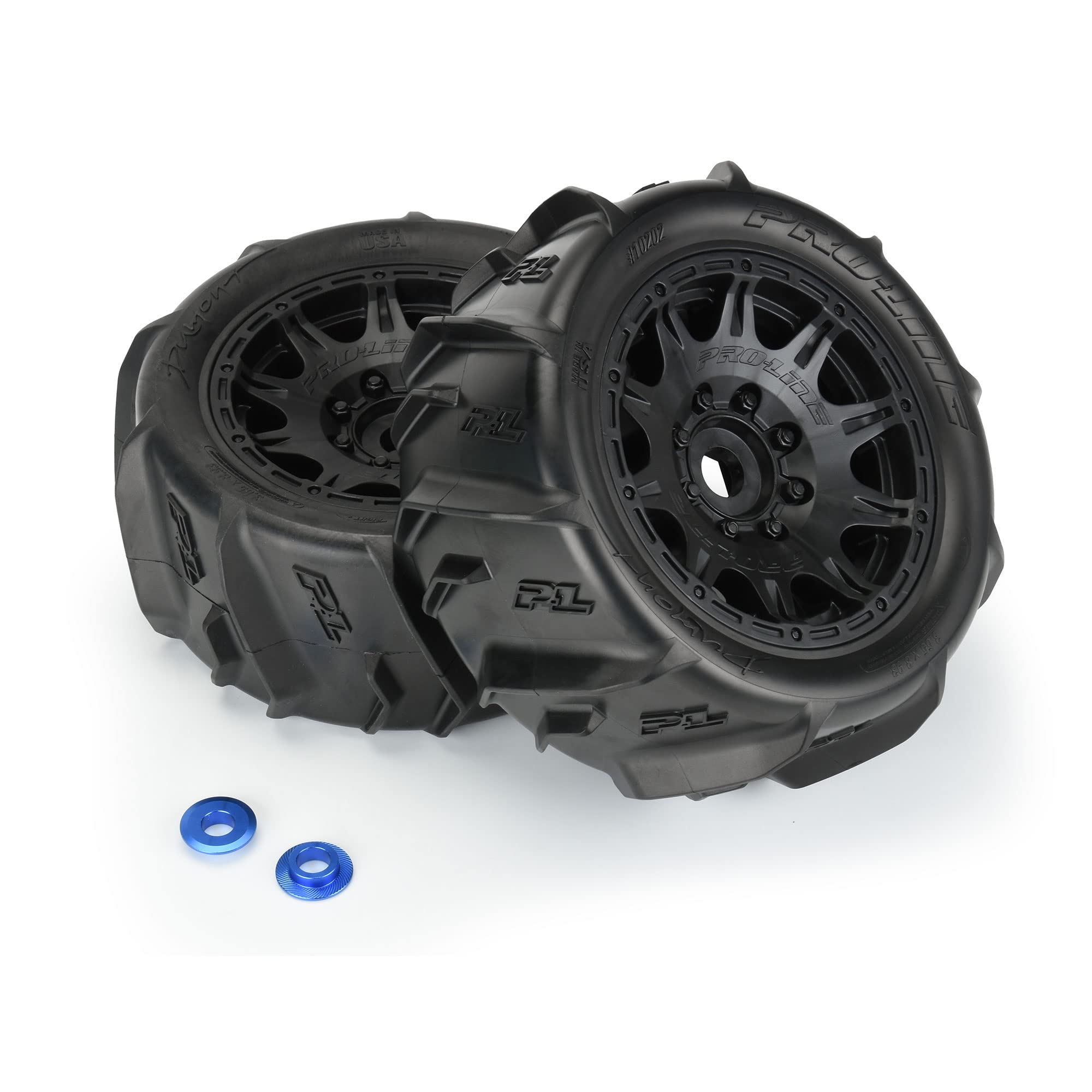 Pro-Line 1020210 1/6 Dumont Sand/Snow Tires F/R MTD 24mm Blk Raid(2)