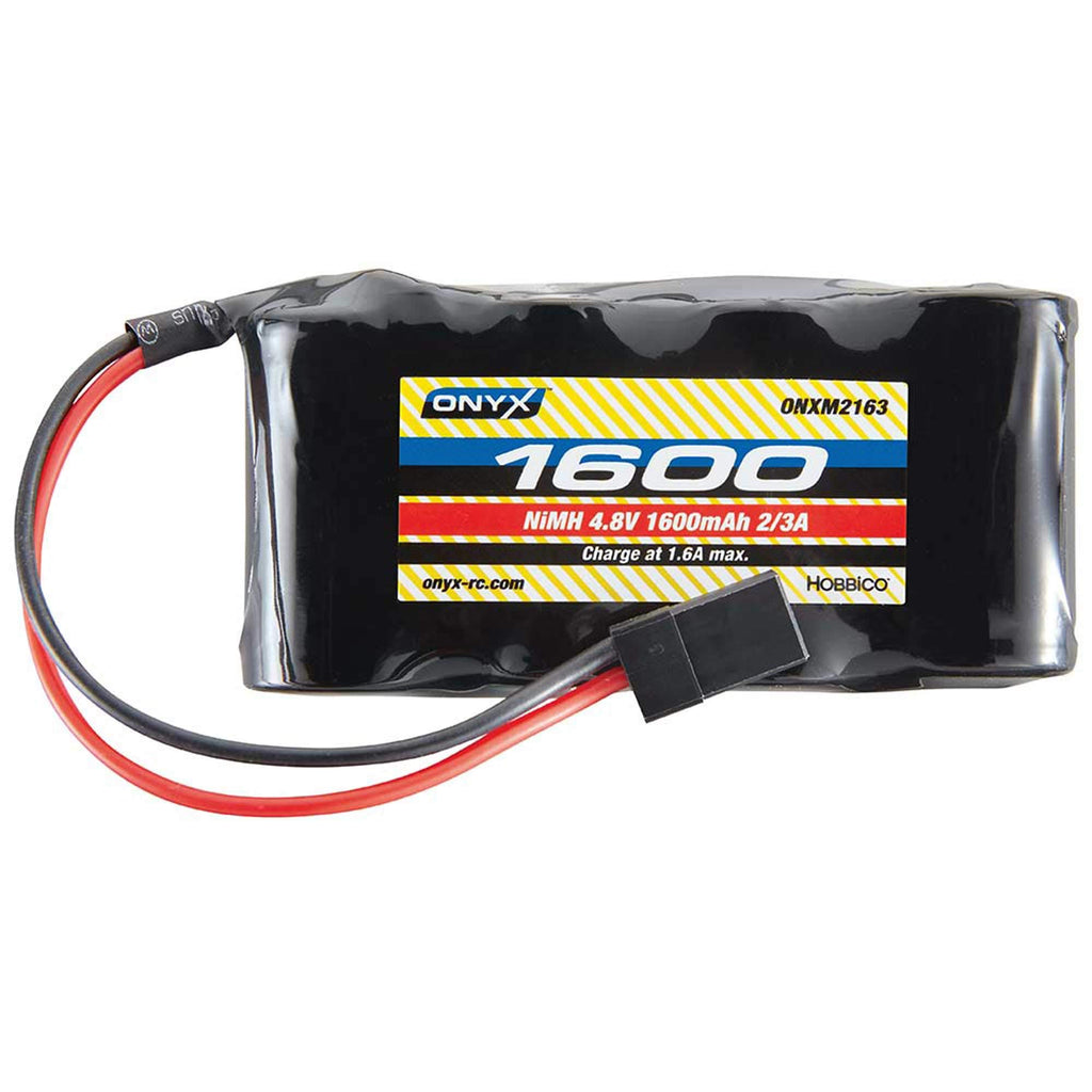 Onyx ONXM2167 NiMH 4.8V 1600mAh 2/3A Flat Receiver Pack Battery: Universal