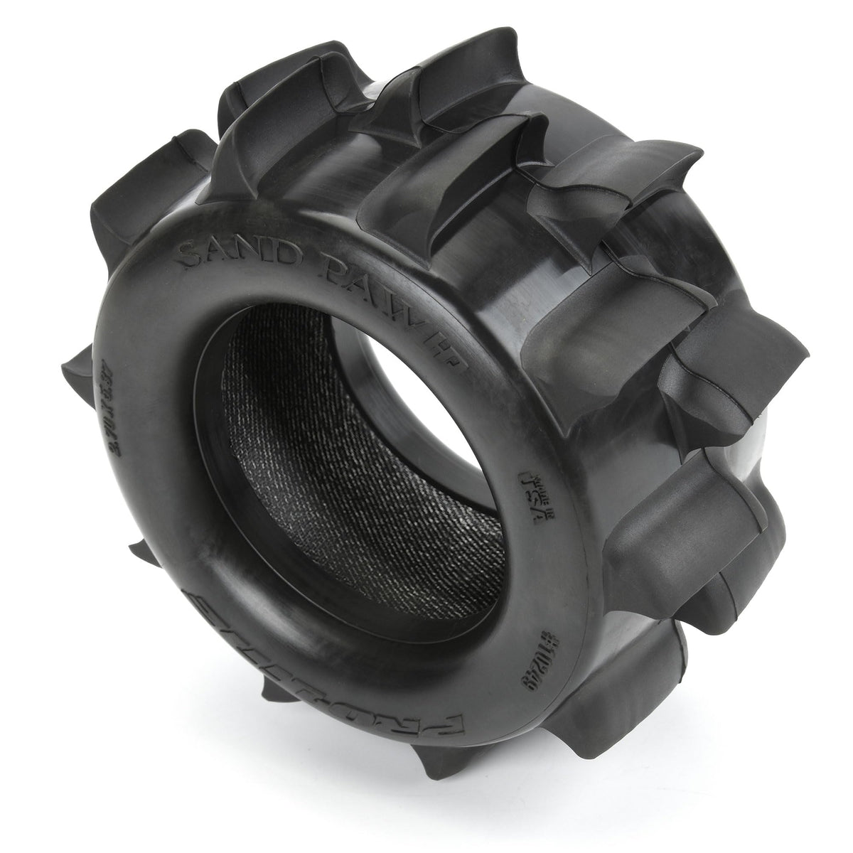 Pro-Line 1024910 Sand Paw HP BELTED 2.8" Sand Truck Tires Mounted on Raid Black 6x30 Removable Hex (12mm & 14mm) Wheels (2)
