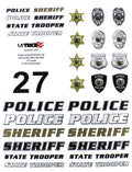 MyTrickRC ST3 Police / Sheriff Decal Set - Realistic 1:10 Scale Decal
