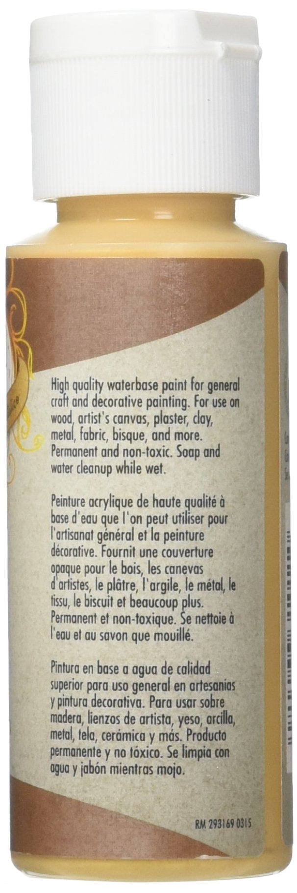 Testors 292496A 2oz Acrylic Craft Paint - Gold Metallic