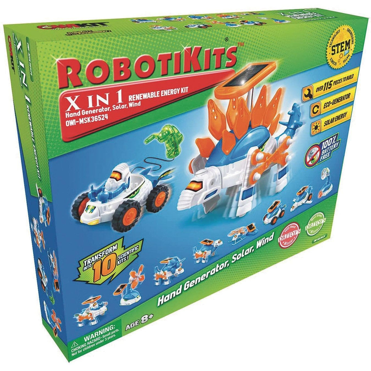 OWI RobotiKits OWIMSK36524 X in 1 Renewable Energy 115 DIY STEM Kit