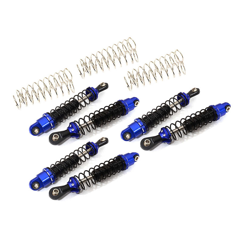 Integy C29042BLUE Shock Set (6) for Axial SCX10 II 6X6 (L=90mm) Blue