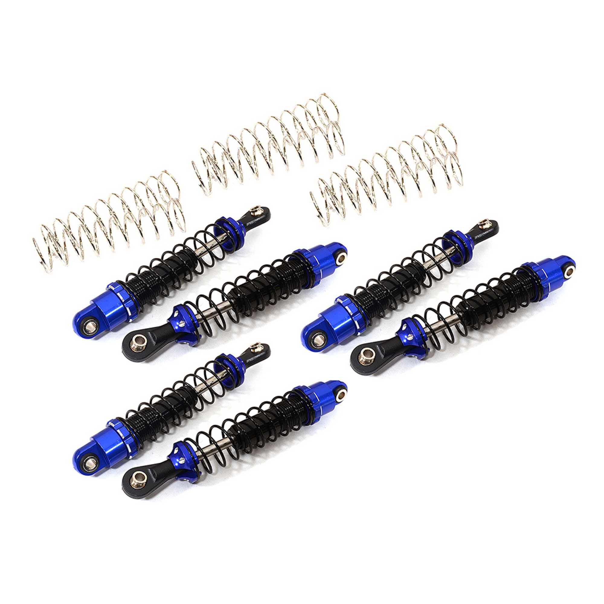 Integy C29042BLUE Shock Set (6) for Axial SCX10 II 6X6 (L=90mm) Blue