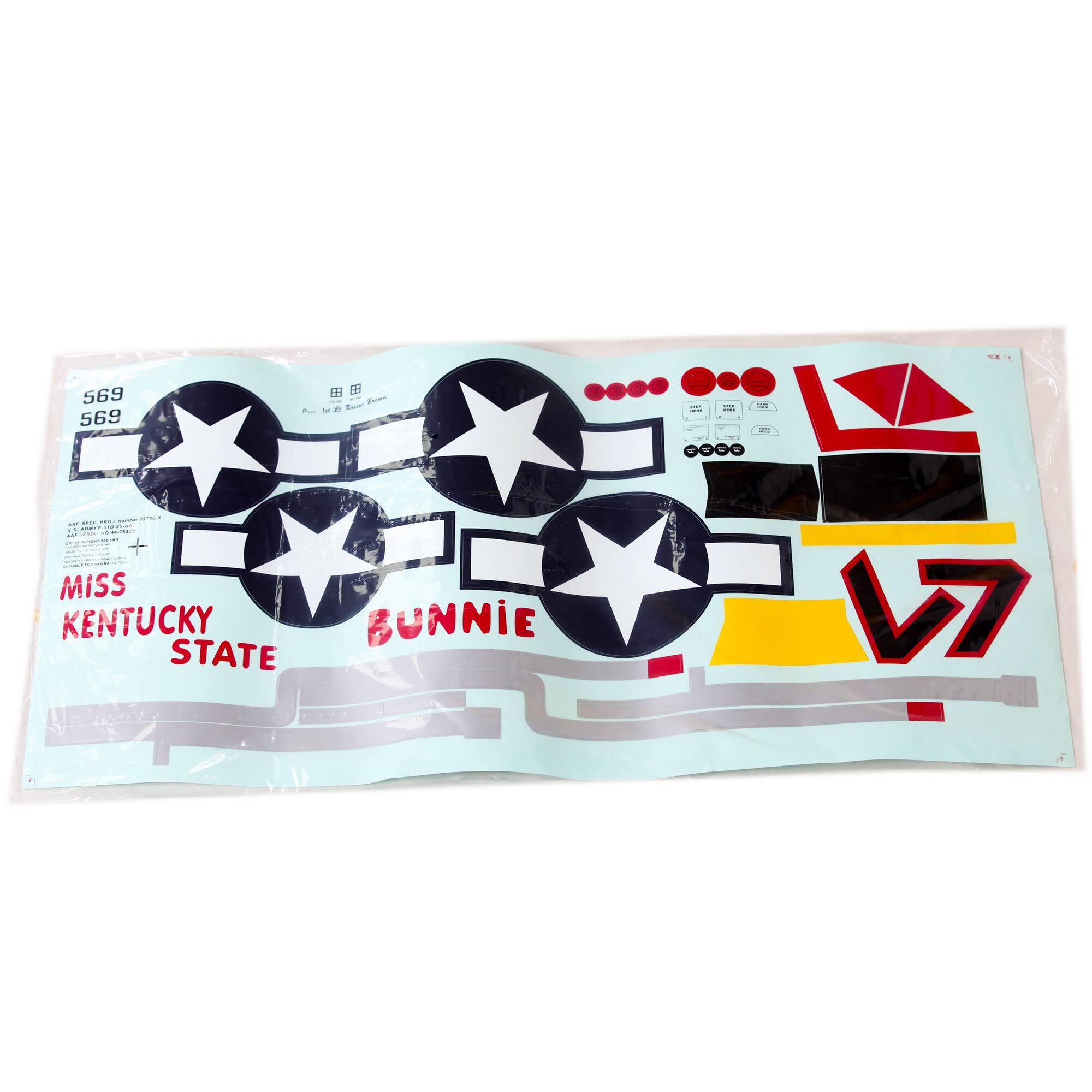 FMS SG304RT Stickers: P51D Red Tail 1700mm