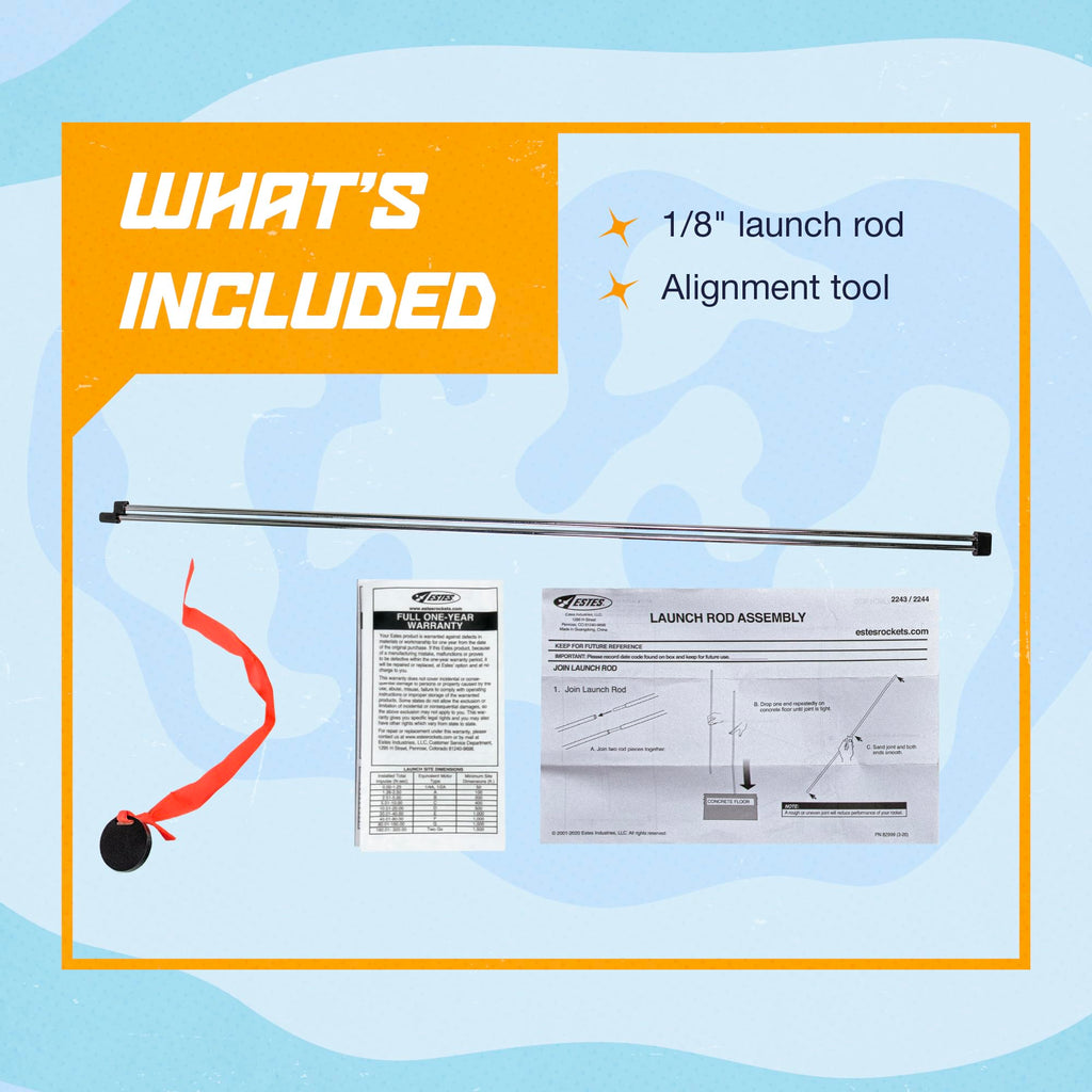 Estes 2243 1/8  Two-Piece Rod