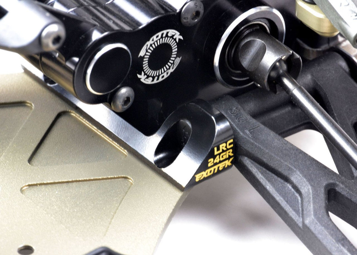 Exotek Racing 1651 22 3.0 Brass Rear/Front LRC Hanger, Black