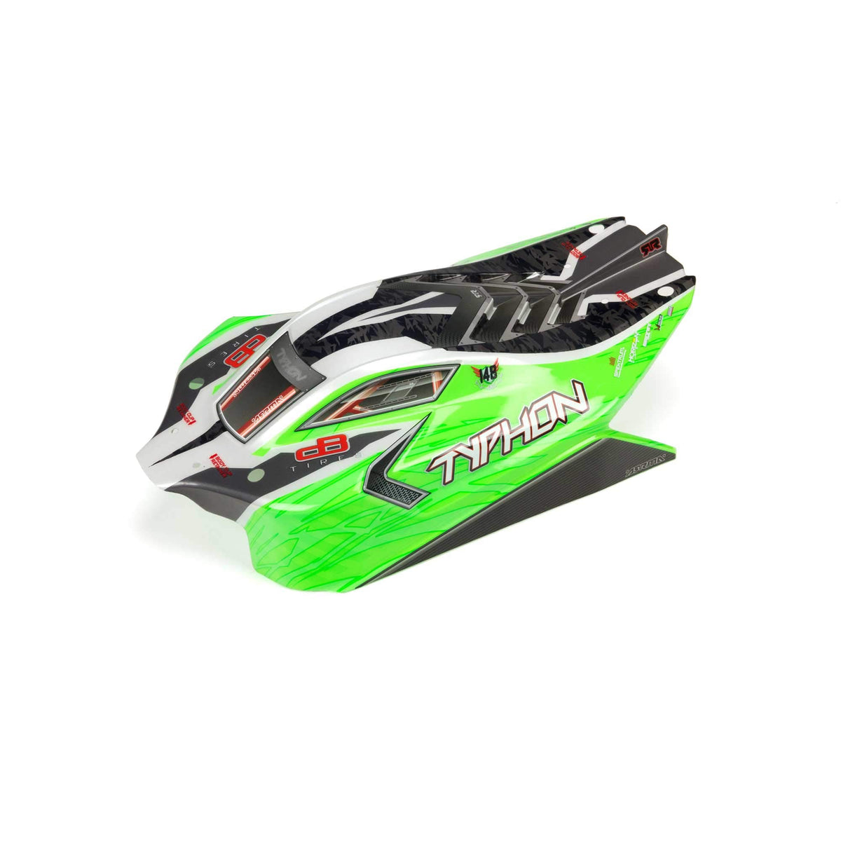 Arrma 402272 Typhon 4X4 Mega Body Painted Decal Trimmed Green
