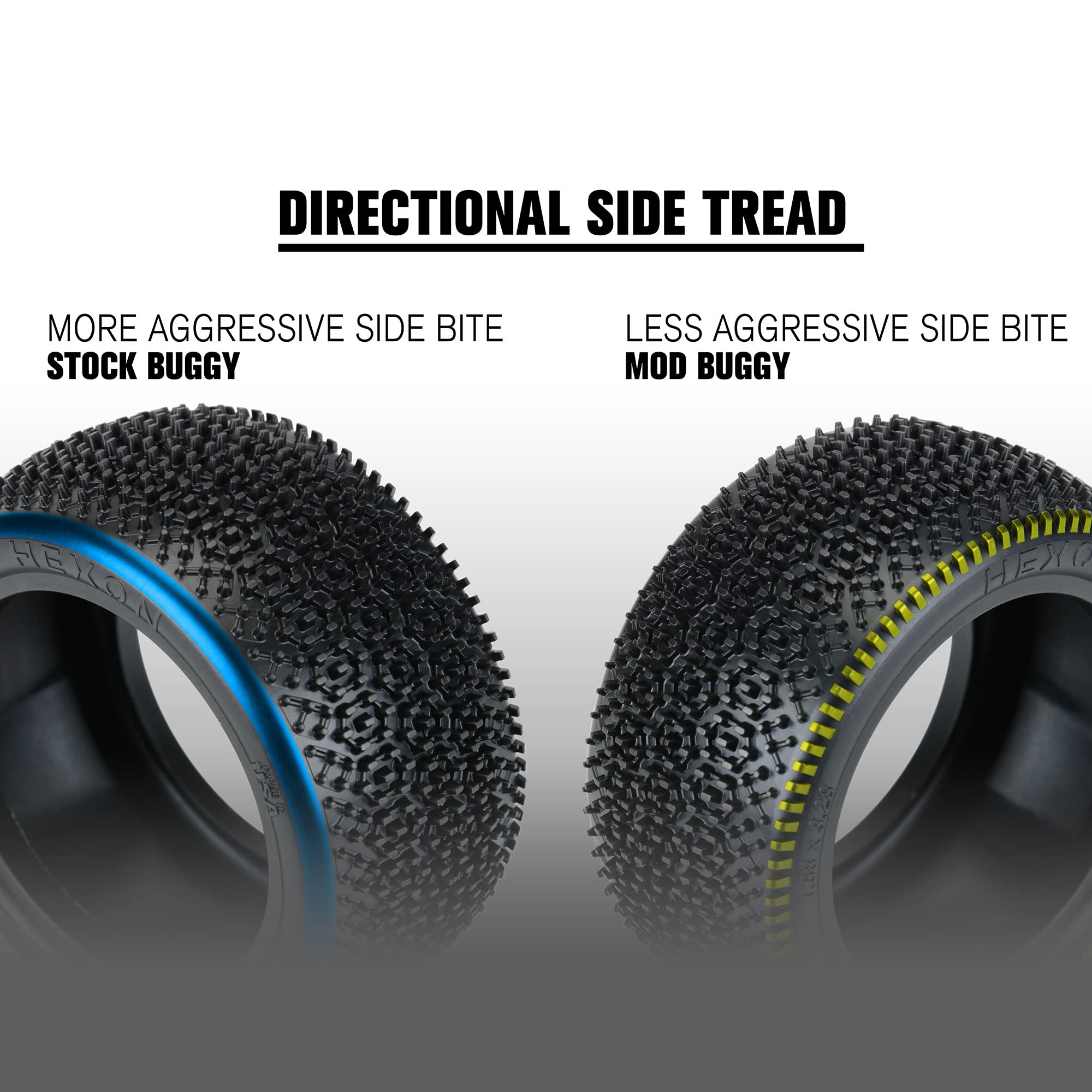 Pro-Line 8292303 1/10 Hexon CR3 Rear 2.2" Carpet Buggy Tires (2)