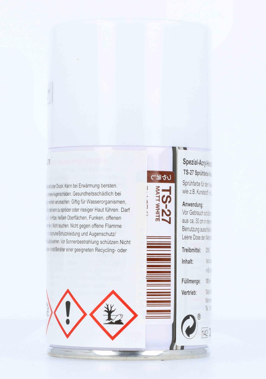Tamiya 85027 Spray Lacquer TS-27 Matte White - 100ml Spray Can