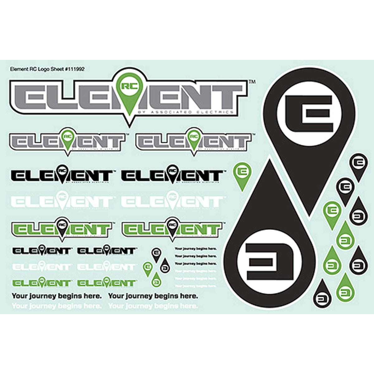 Team Associated 42133 Element Decal Sheet