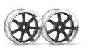 HPI Racing 3324 Rays Gram Lights 57S-Pro Wheel Chrome/Gunmetal (9mm Offset)