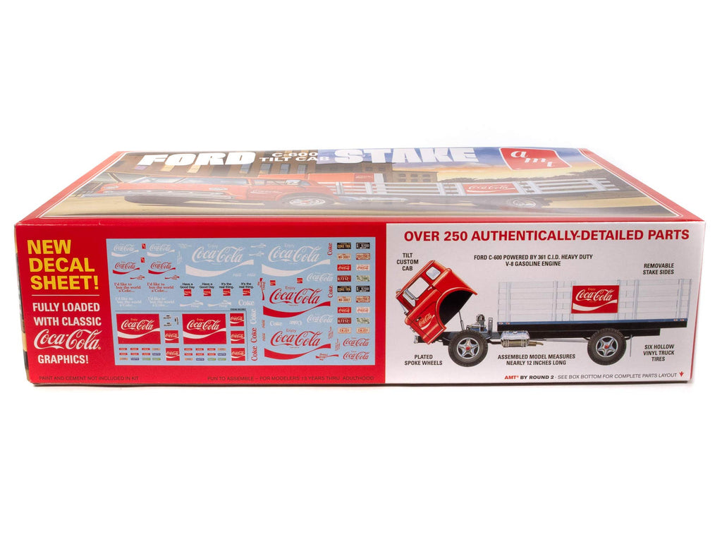 AMT 1147 1/25 Ford C600 Stake Bed w/ Coca-Cola Machine Model Kit