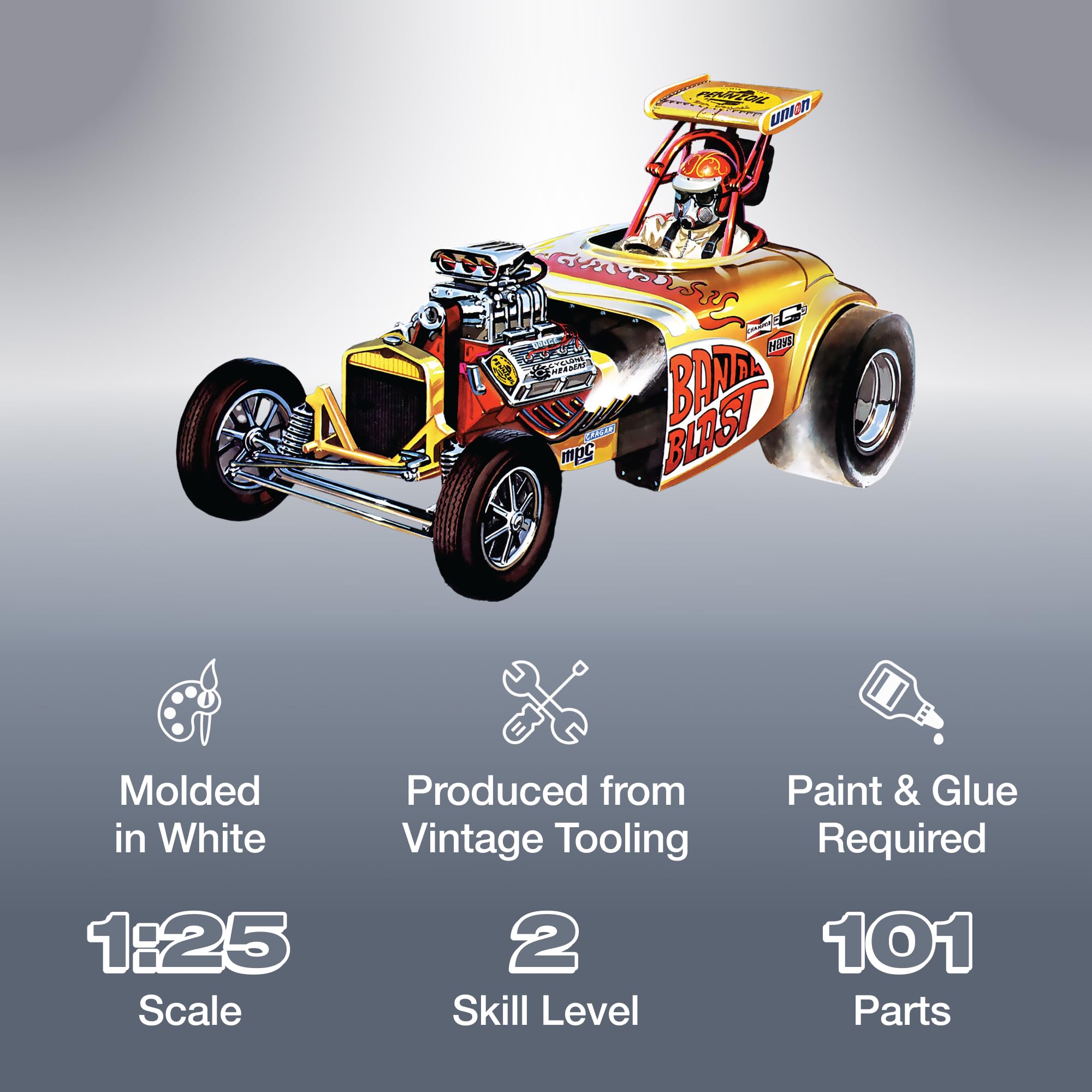MPC 993 Bantam Blast AA/FA Altered Roadster Dragster 1/25 Plastic Model Kit