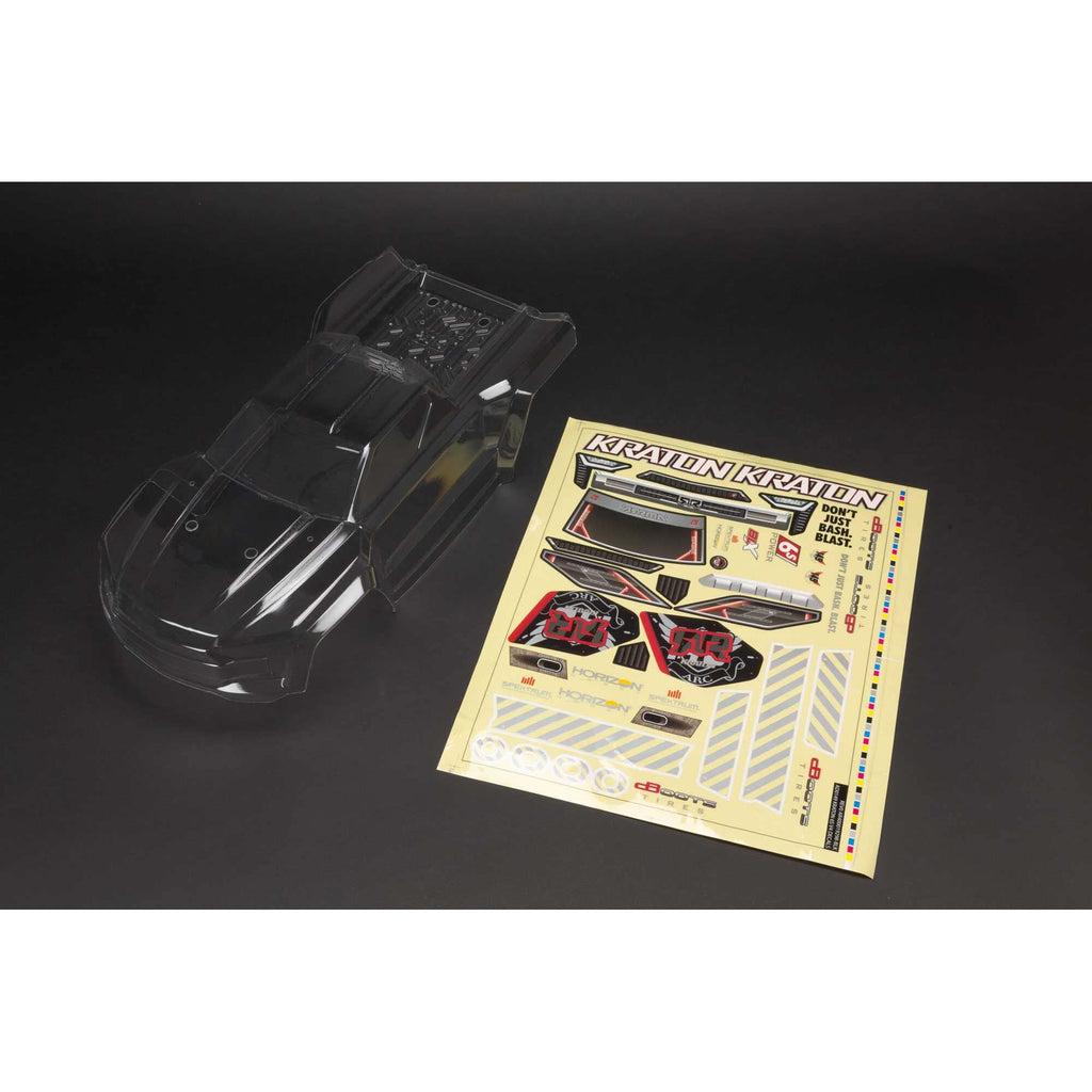 Arrma 406158 Kraton 6S BLX Clear Bodyshell (inc. Decals)