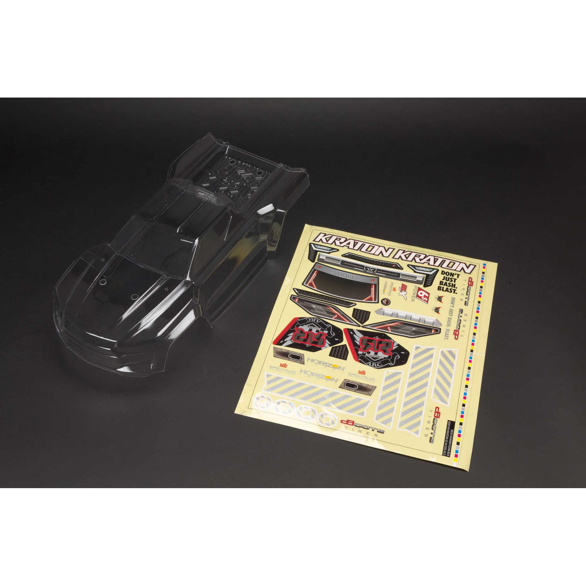 Arrma 406158 Kraton 6S BLX Clear Bodyshell (inc. Decals)