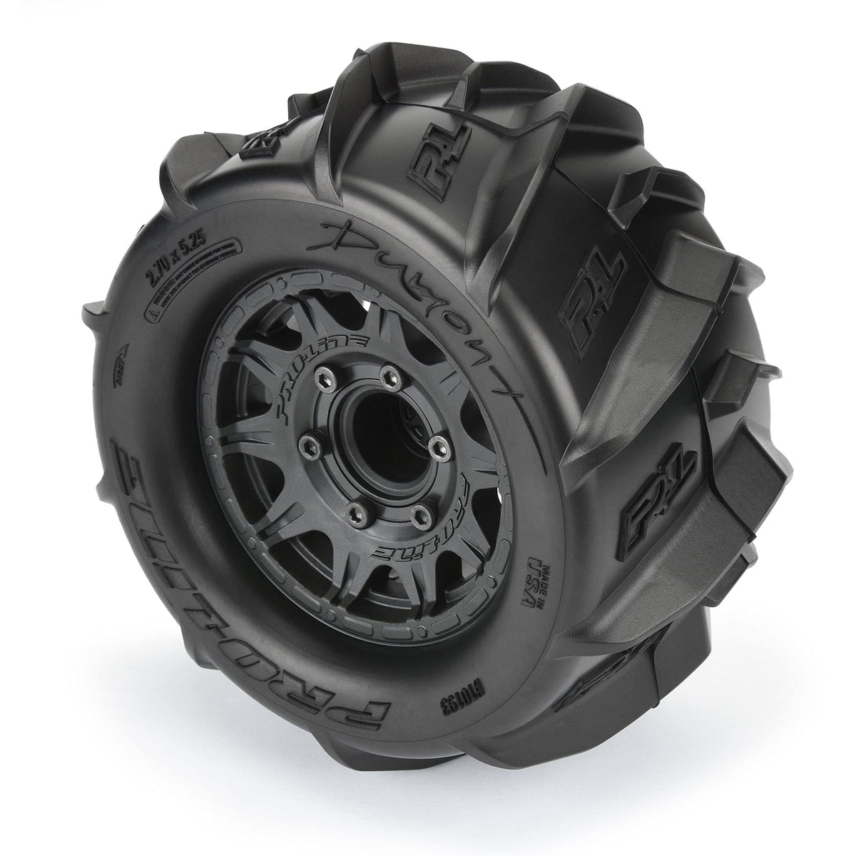 Pro-Line 1019310 Dumont 2.8" Sand/Snow MTD Raid Black Wheels F/R