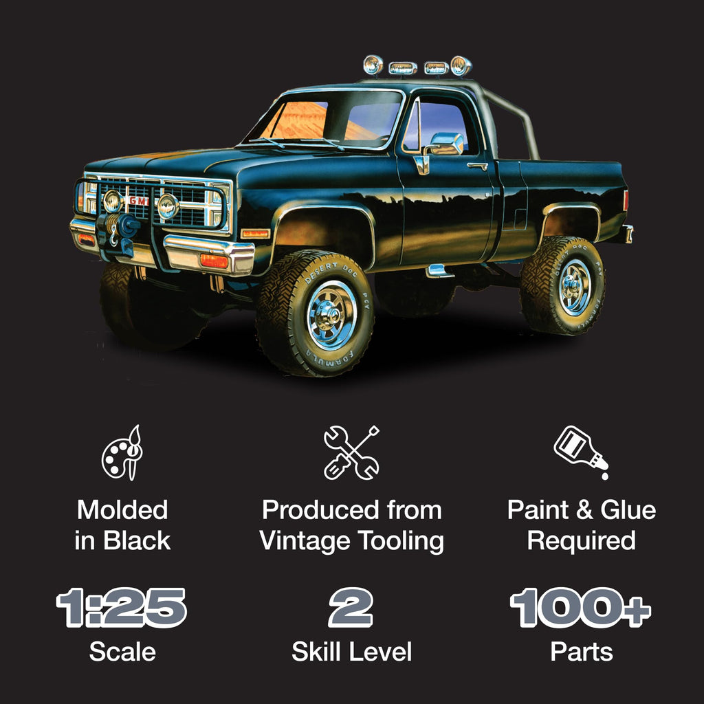 MPC 848 1/25 1984 GMC Pickup, Black Model Kit