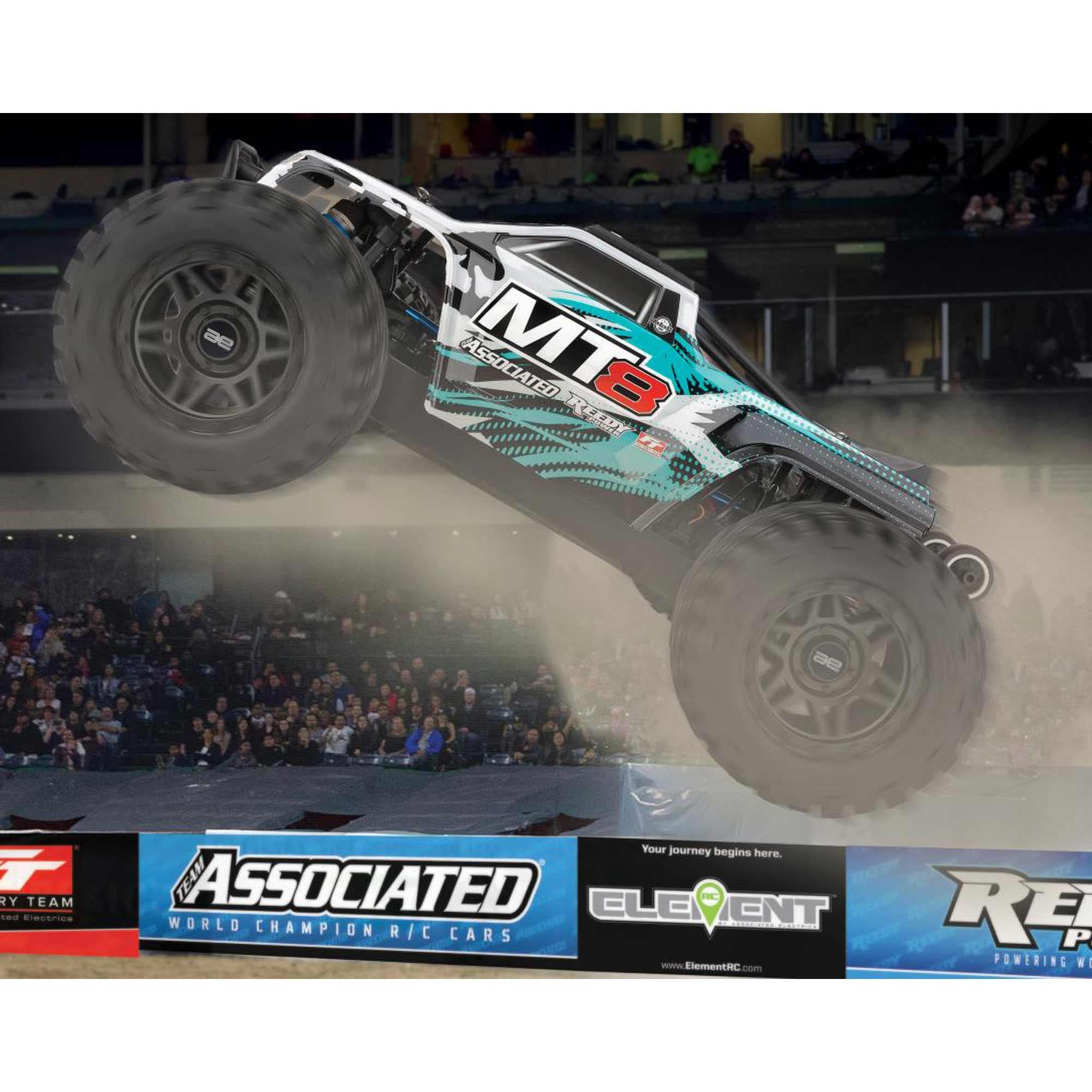 Team Associated 20521C RIVAL MT8 RTR, Teal LiPo Combo