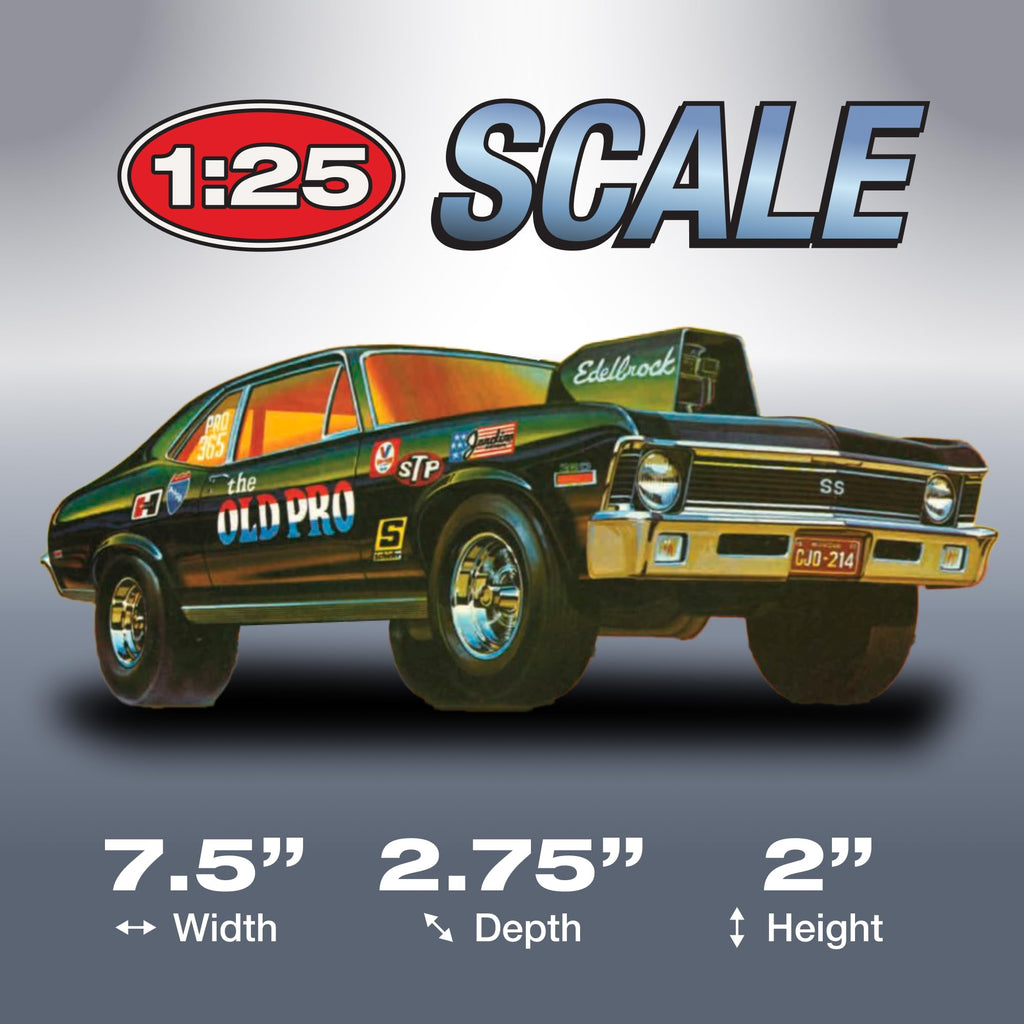 AMT 1142 1972 Chevy Nova SS "Old Pro" Pro Stocker 2-in-1 1/25 Plastic Model Kit