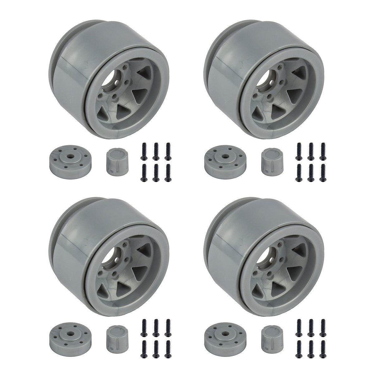 Team Associated 42110 Enduro Trigon Wheels 1.55" Silver