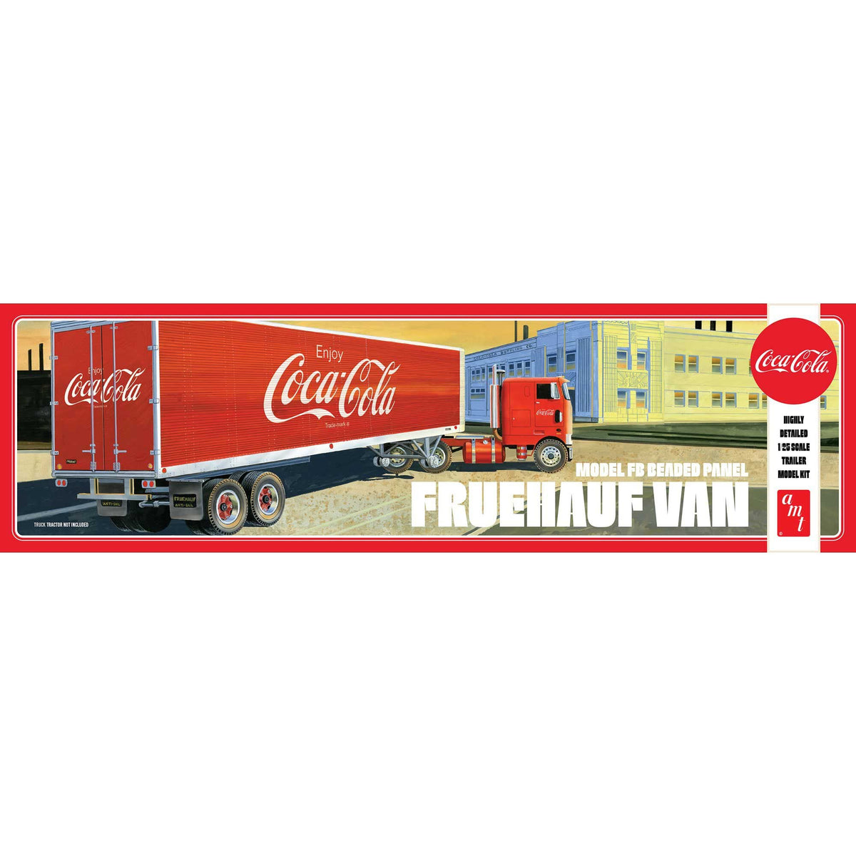 AMT 1109 1/25 Fruehauf Beaded Van Semi Trailer, Coca-Cola Model Kit