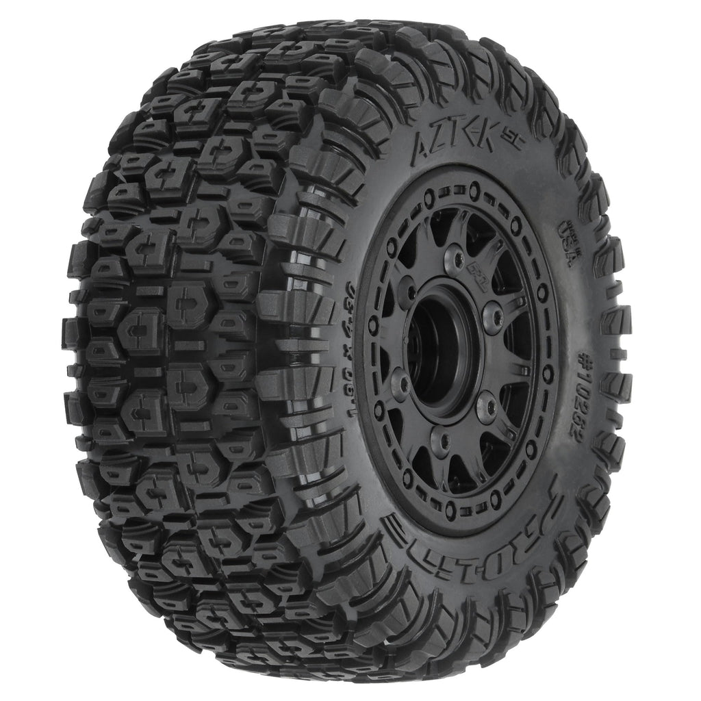 Pro-Line 1026210 Aztek SC 2.2"/3.0" M2 (Medium) Tires Mounted on Raid BlackTires
